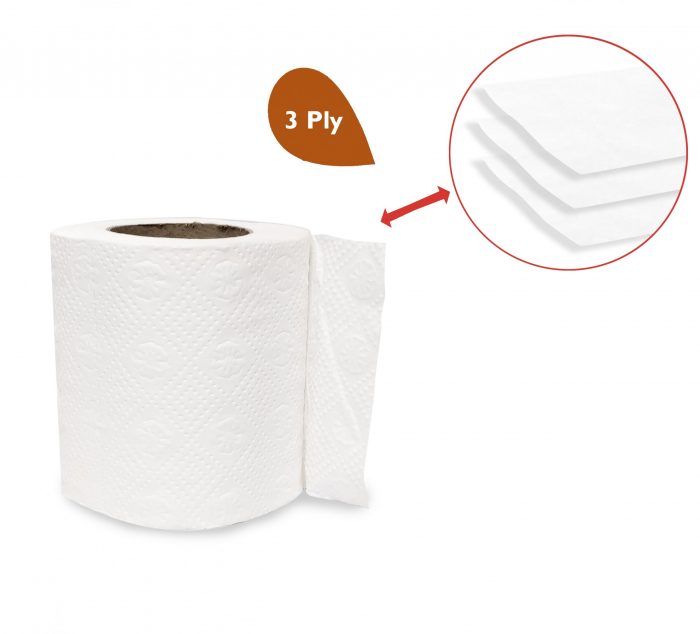 Claret Toilet Roll 6 in 1 (3 Ply) Gold
