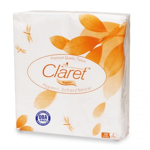 Claret Paper Napkin (27×30, 2 PLY, 50 Pulls)
