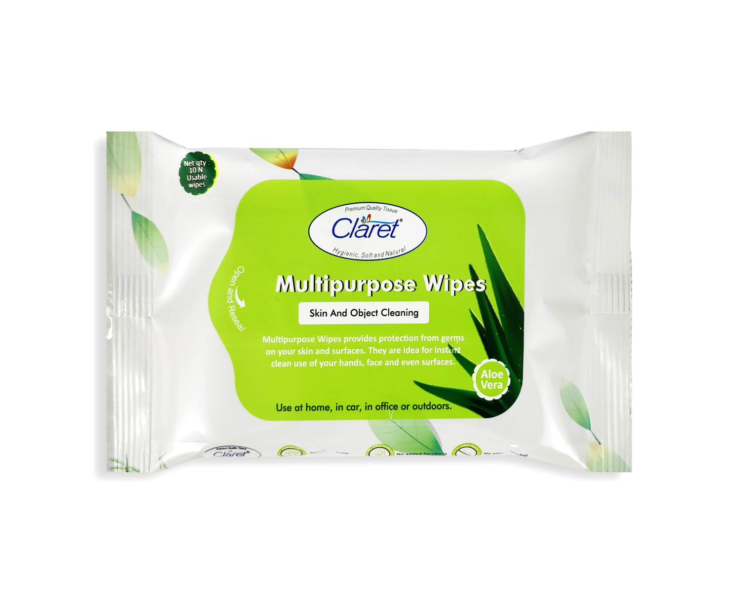 Claret Multipurpose Wet Wipes (10 pcs)