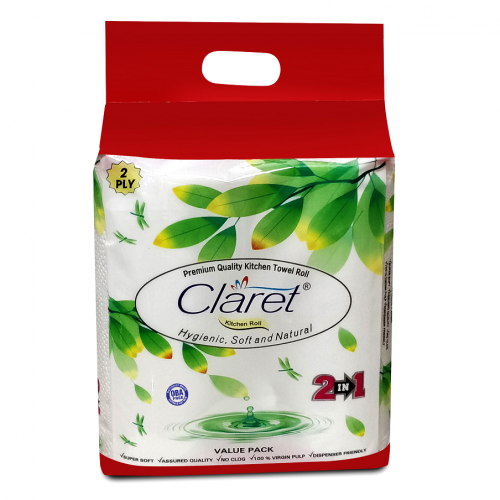 Claret 2 in 1 Kitchen Towel Roll (2 Ply)