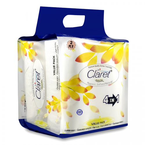 Claret 4 in 1 Kitchen Towel Roll (2 Ply)